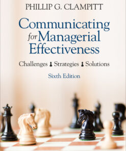 Communicating for Managerial Effectiveness - 6th Edition