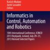 Informatics in Control, Automation and Robotics