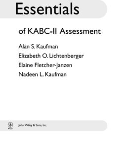 Essentials of KABC-II Assessment - 1st Edition