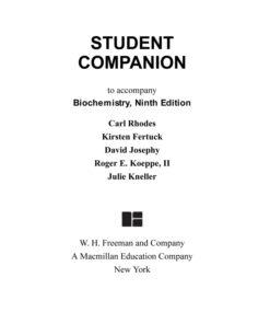 Student Companion to Accompany Biochemistry - 9th Edition