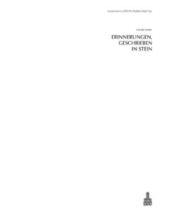 Erinnerungen, geschrieben in Stein - 1st Edition