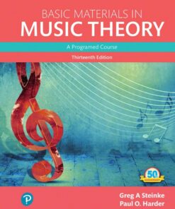Basic Materials in Music Theory - 13th Edition