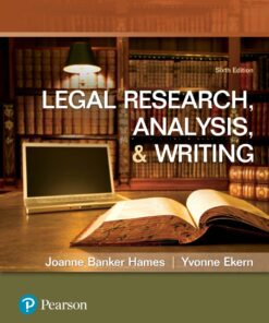 Legal Research, Analysis, and Writing - 6th Edition