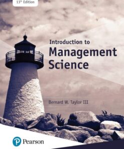 Introduction to Management Science - 13th Edition