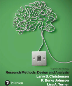 Research Methods, Design, and Analysis - 13th Edition
