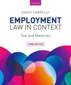 Employment Law in Context - 3rd Edition