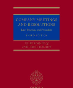 Company Meetings and Resolutions - 3rd Edition