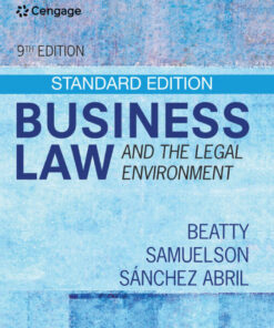Business Law and the Legal Environment, Standard Edition - 9th Edition