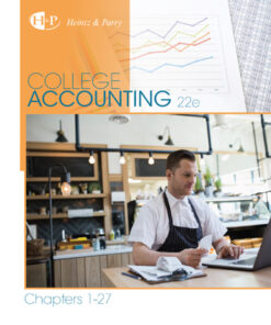 College Accounting, Chapters 1-27 - 22nd Edition