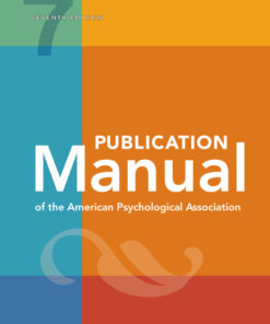 Publication Manual of the American Psychological Association - 7th Edition
