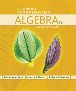 Beginning and Intermediate Algebra - 7th Edition