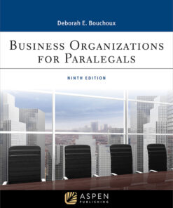 Business Organizations for Paralegals - 9th Edition