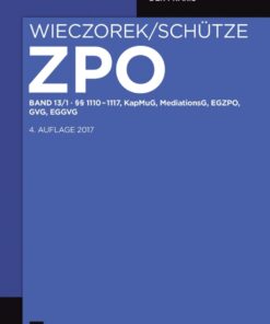 §§ 1110-1117, KapMuG, MediationsG, EGZPO, GVG, EGGVG - 4th Edition